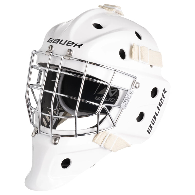 Bauer 930 Junior Ice Hockey Goalie Helmet - White | Youth Hockey Equipment for Goalies | Perfect for Ice Rink & Training Sessions