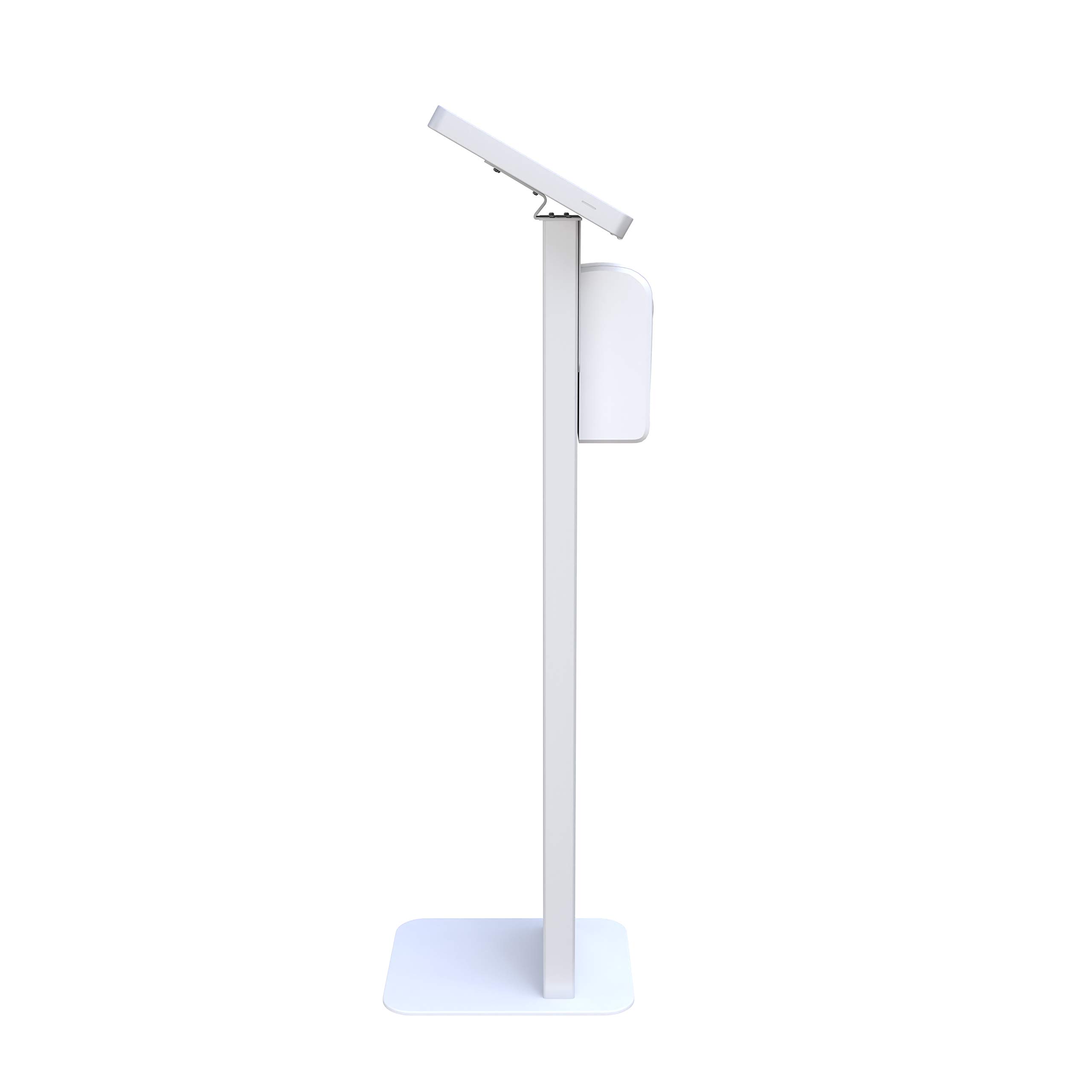 Premium Locking Floor Stand Kiosk with Graphic Card Slot & Automatic Soap Dispenser - Secure Display for iPad Pro 11