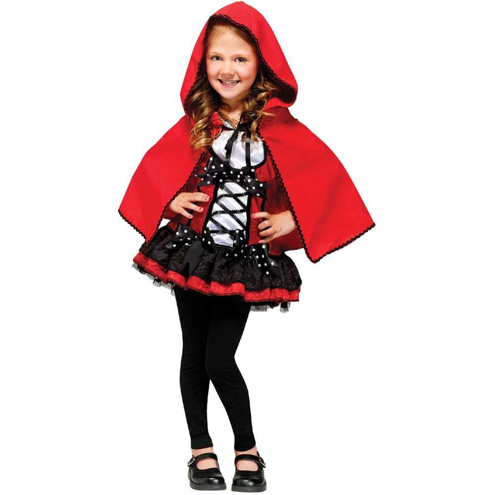 Sweet Red Hood Child Costume for Girls - Large Size | Halloween Dress Up, Fairy Tale Play, Christmas Party Outfit