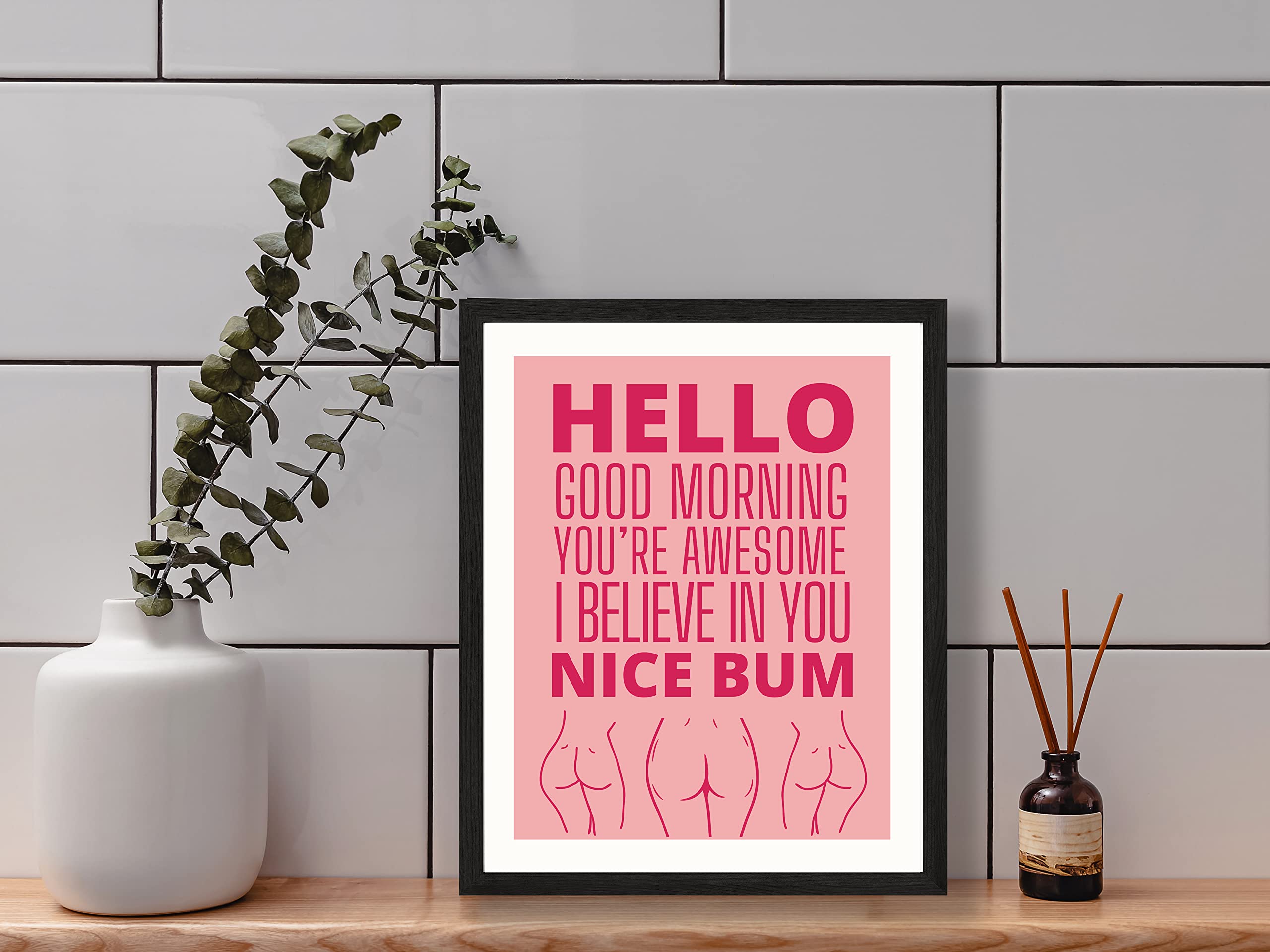 Roxbury Row Pink Motivational Wall Art - Inspirational Decor for Women & Girls, Best Friend Gift, Blush Pink Room Decor for Girlfriend, Teen Bedroom, 8x10 Unframed - Perfect for Bedrooms, Offices & Dorm Rooms