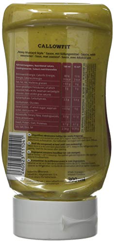 Callowfit Honey Mustard Sauce 300ml - Premium Gourmet Condiment for Sandwiches, Salads, Burgers & Dipping | Gluten-Free & Vegan Friendly