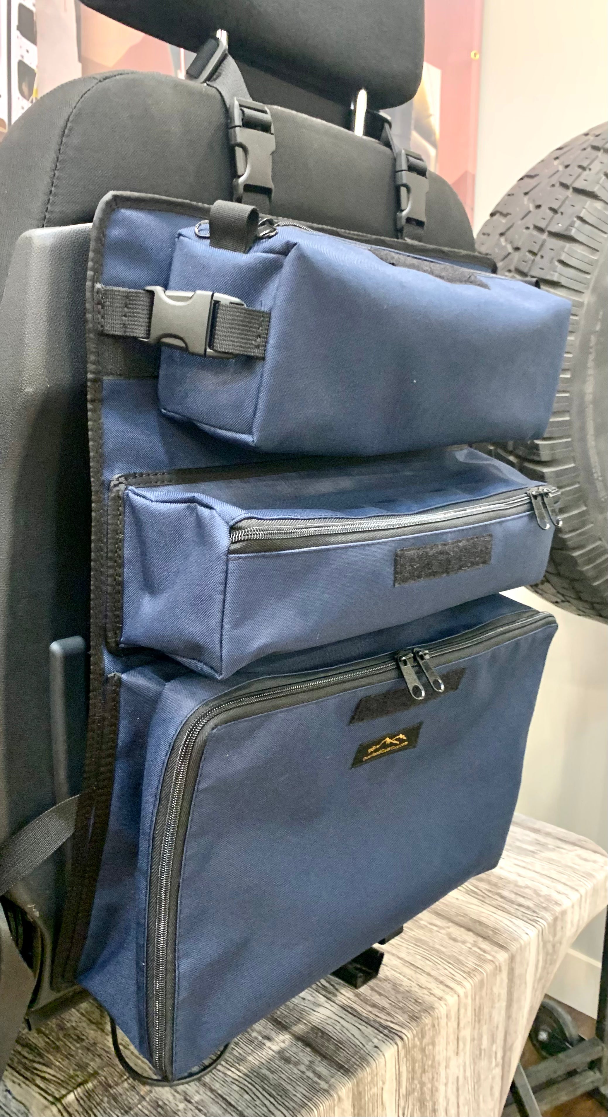 Arches Overlander 1 Seat Organizer - Car Seat Storage Pouch for Phones, Wallets & Essentials | Perfect for Road Trips, Camping & Daily Commute