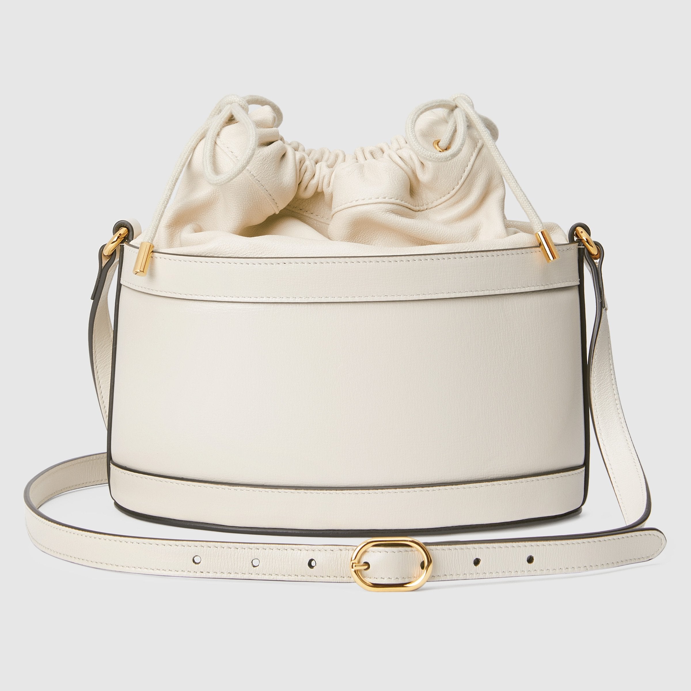 Gucci 1955 Horsebit Bucket Bag in White | Luxury Designer Handbag for Women | Perfect for Everyday Use, Work & Special Occasions