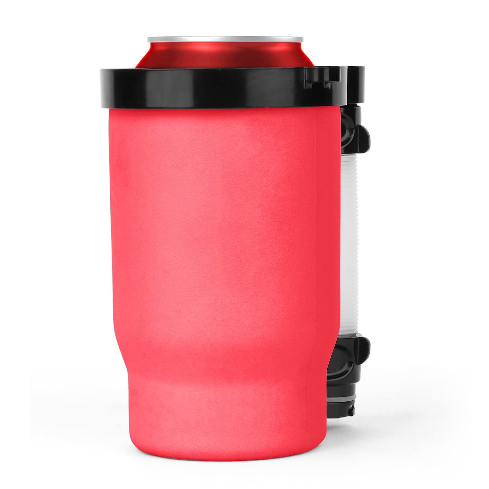 Bnesi 2-Pack Expandable Portable Can Cooler & Cup with Detachable Hose - Perfect for Camping, Beach & Outdoor Activities (Red)