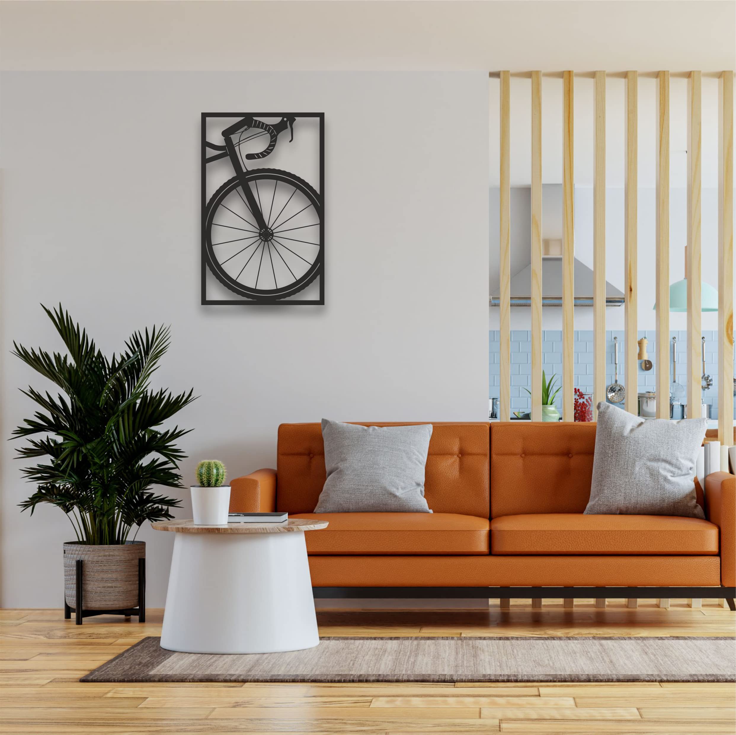 DEKADRON Metal Wall Art - Handcrafted Bicycle Wall Decor for Living Room, Bedroom & Office - Modern Bike Art Metal Sign (28
