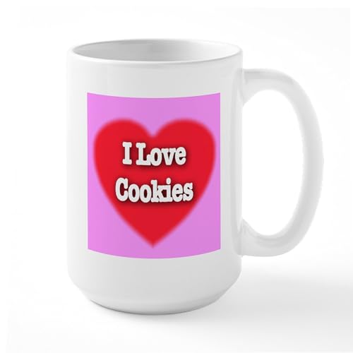 White - I Love Cookies Large Mug