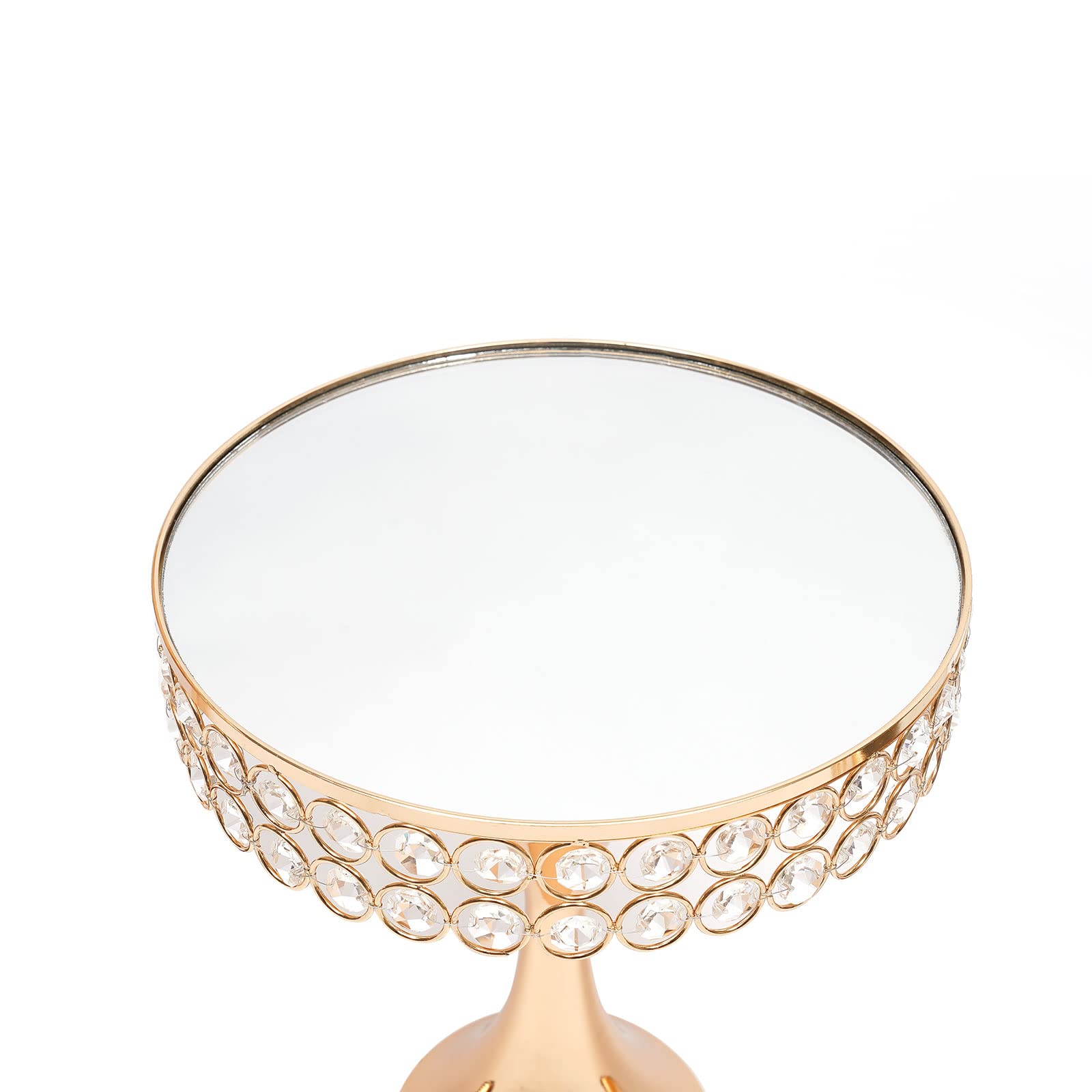 3-Piece Rose Gold Crystal Beaded Cake Stand Set with Pendants - Elegant Round Cupcake & Dessert Display Stand for Birthday Parties, Weddings, Baby Showers - Perfect for Event Decor, Dessert Buffets and Table Centerpieces