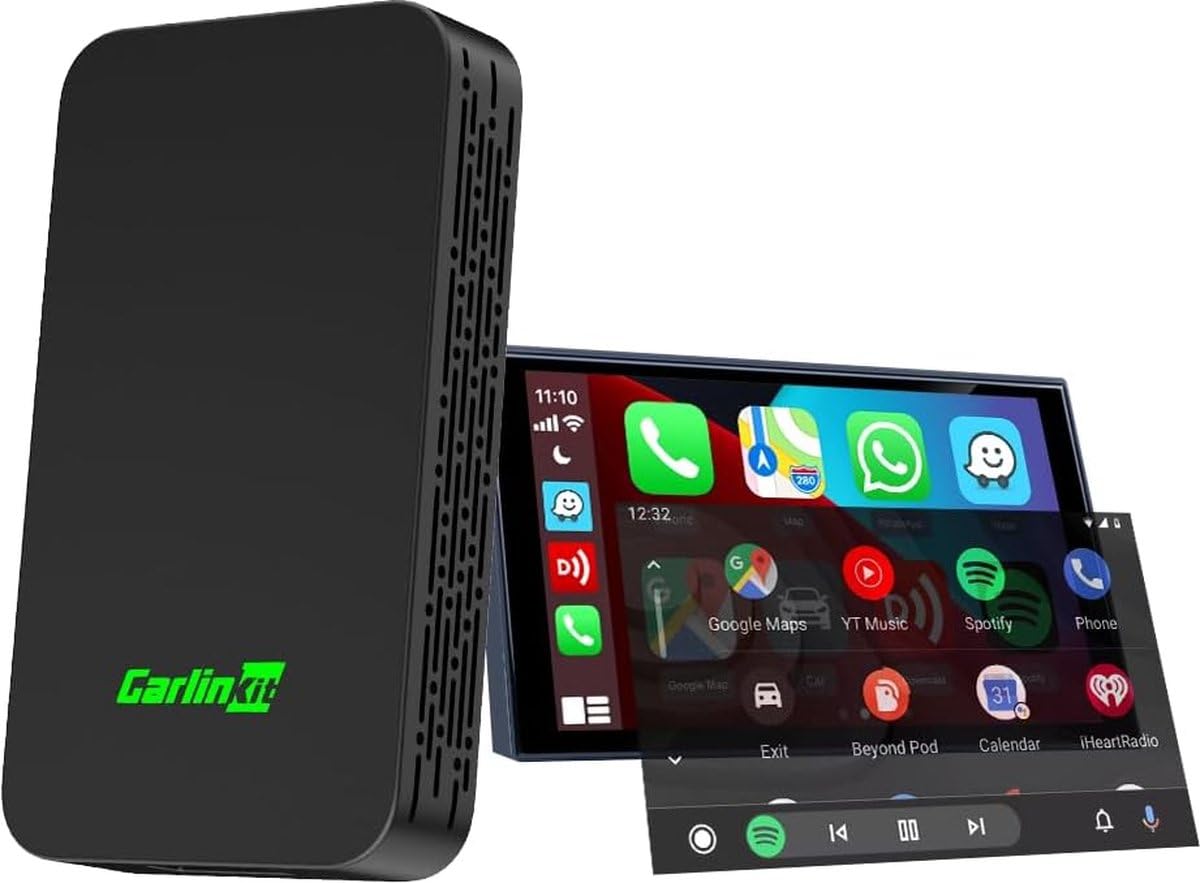 Carlinkit 2AIR Wireless CarPlay Adapter for iPhone - Fast & Stable Connection - Plug & Play - Compatible with Most Vehicles - Perfect for Commuting & Road Trips
