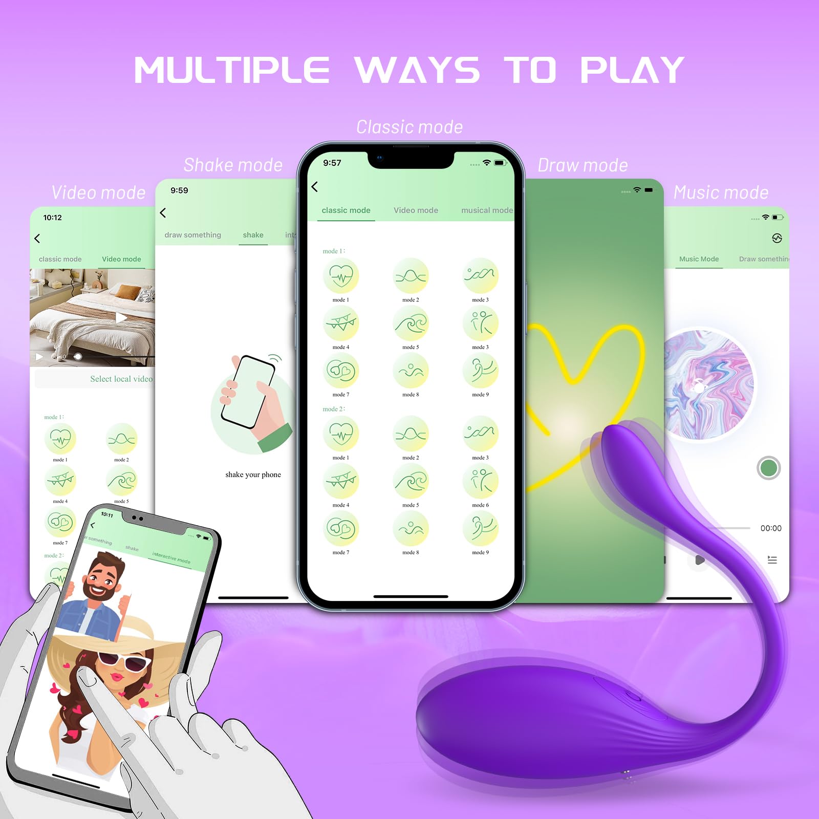 Premium APP Remote Control Vibrator - Wearable Panty Mini G-Spot Bullet Egg with 10 Vibration Modes | Rose Dildo for Clitoral, Vaginal & Anal Stimulation | Adult Sex Toy for Women & Couples | Perfect for Long-Distance Play, Solo Pleasure & Spicing Up Relationships