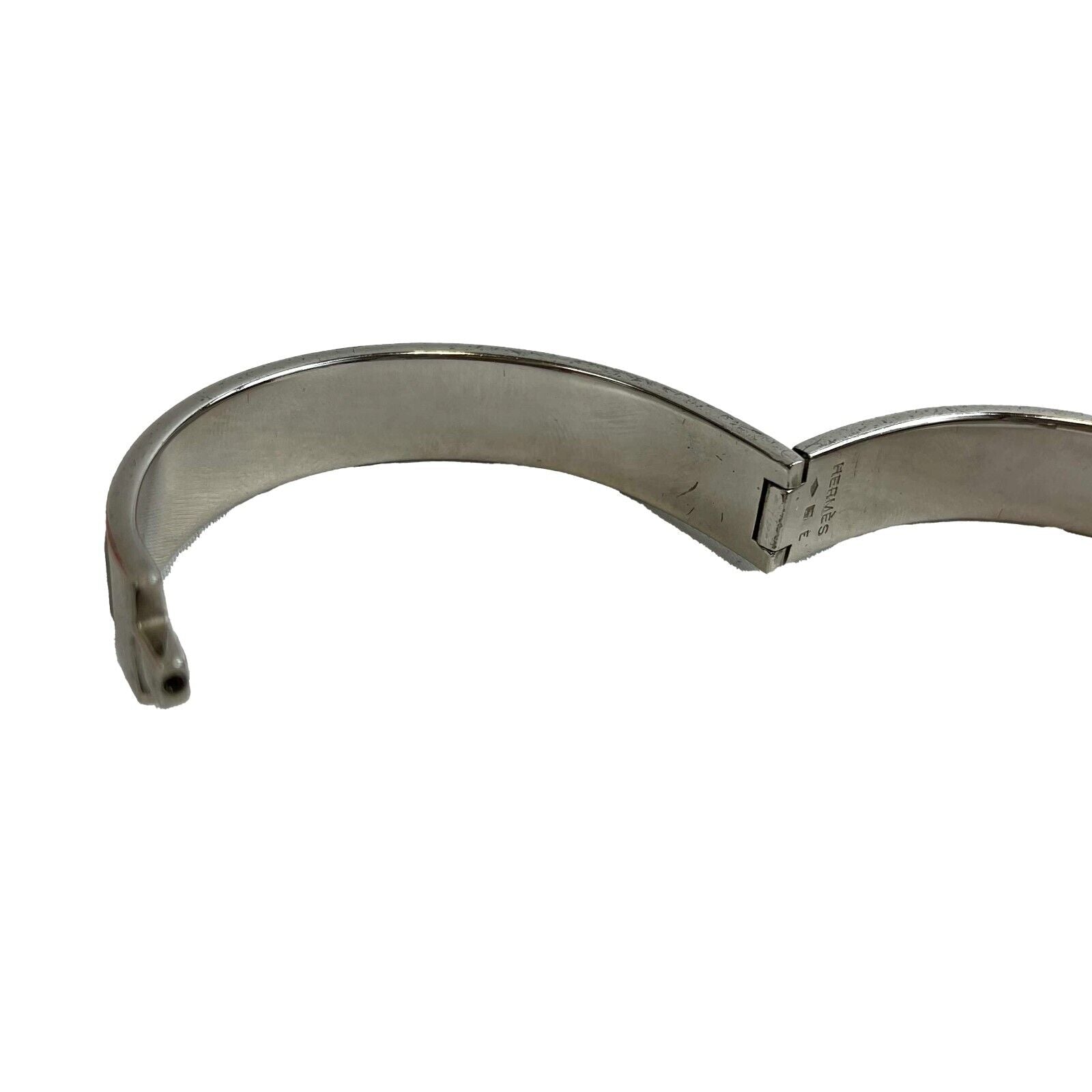 HERMES Clic H Bracelet - Black Enamel & Silver H Twist Lock | Elegant Jewelry for Women | Perfect for Parties, Weddings & Special Occasions