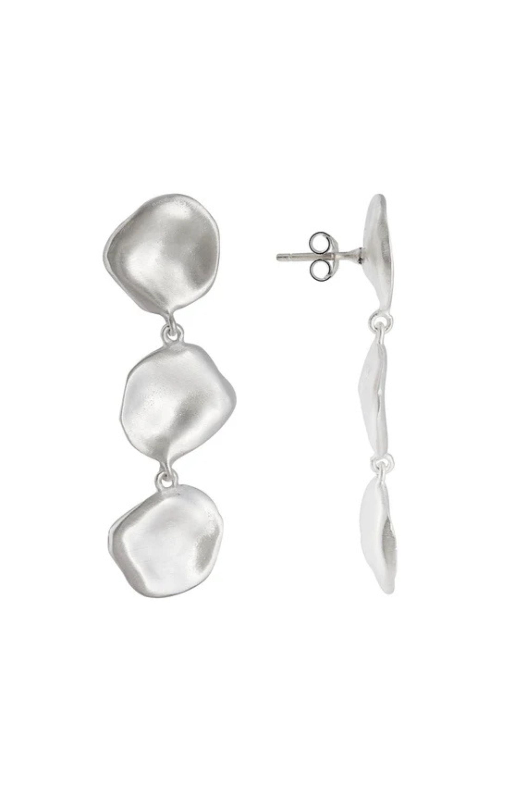 FAIRLEY Sterling Silver Nomad Cascade Drop Earrings for Women - Elegant Boho Jewelry for Everyday Wear & Special Occasions