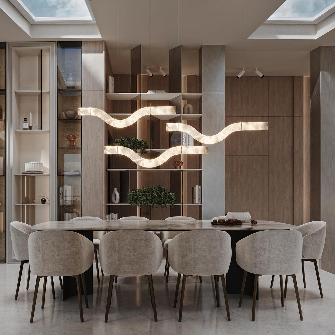 Modern Infinity Pendant Lamp - Adjustable Hanging Chandelier for Dining Room, Kitchen Island & Bedroom Lighting - Dimmable LED Ceiling Light Fixture with Unique Geometric Design