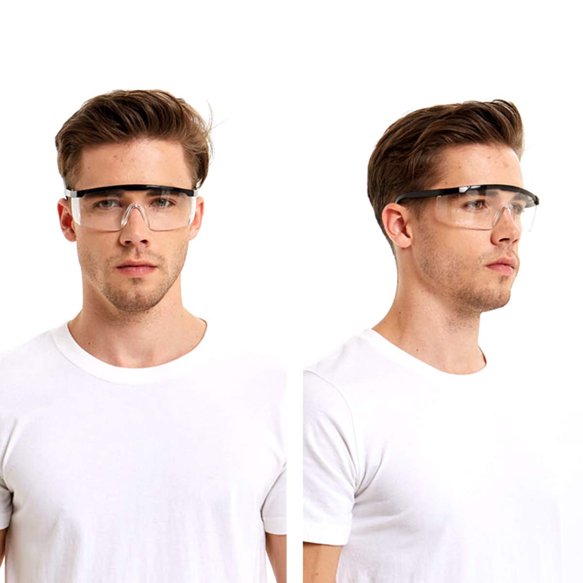 FreeMascot Anti-Fog & Anti-Splash Safety Glasses - Clear Lens Protective Eyewear for Construction, Lab Work & DIY Projects - Perfect for Woodworking, Chemical Handling & Workshop Safety