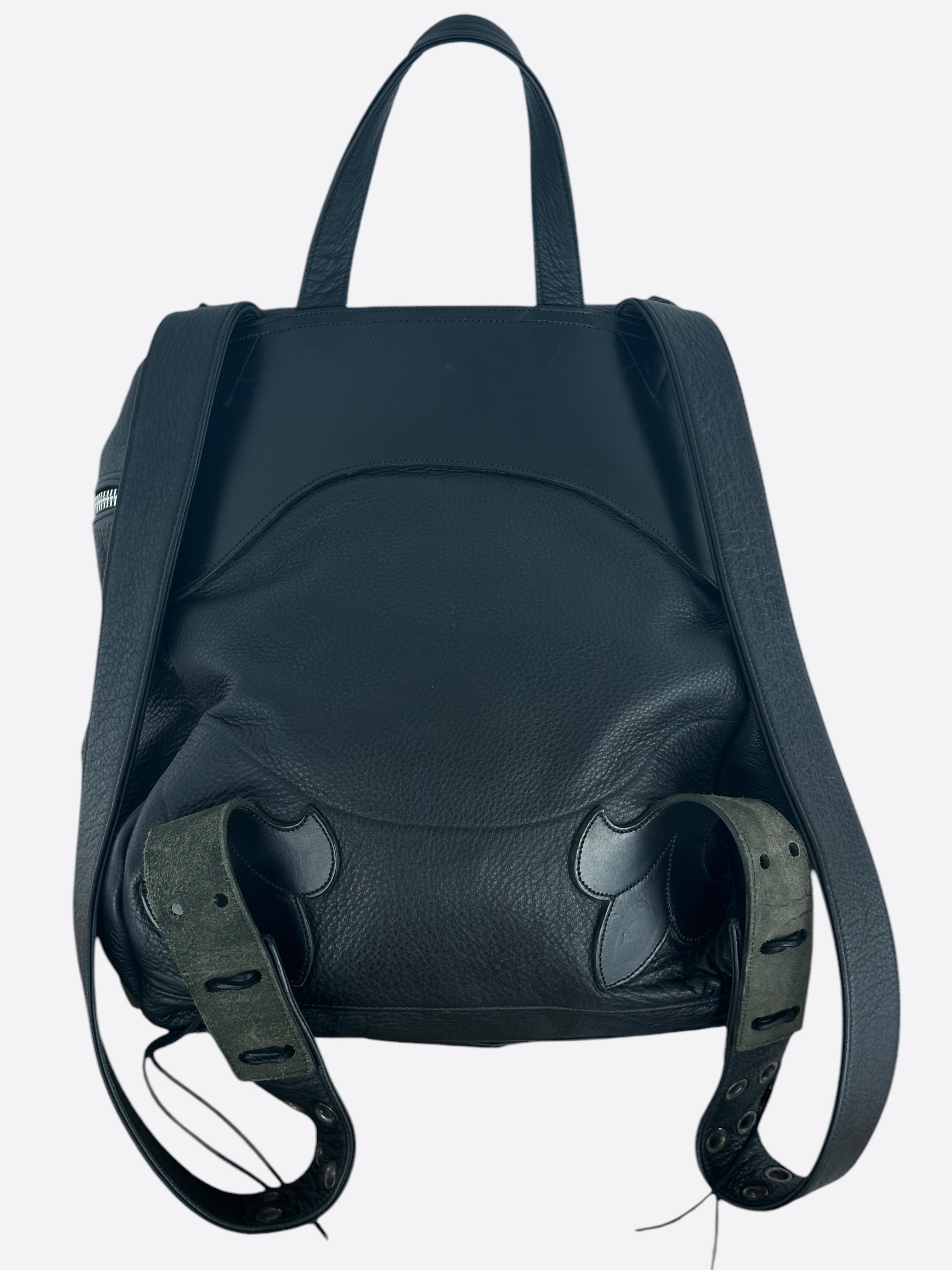 Chrome Hearts Black Leather Gunslinger Backpack for Men & Women - Stylish Gothic Biker Backpack for Travel, School & Everyday Use