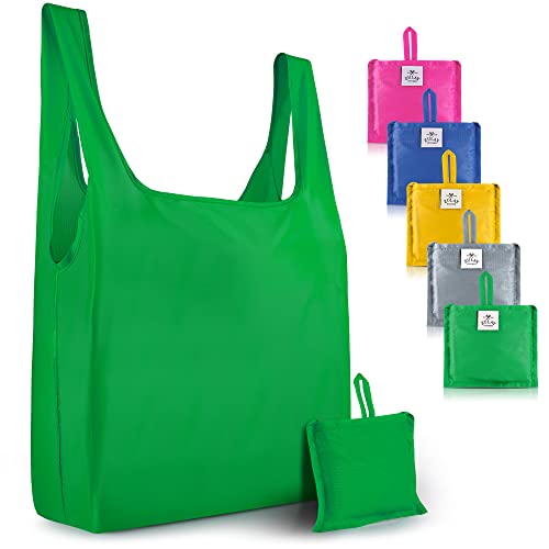 Green, Pink, Gray, Teal, Yellow