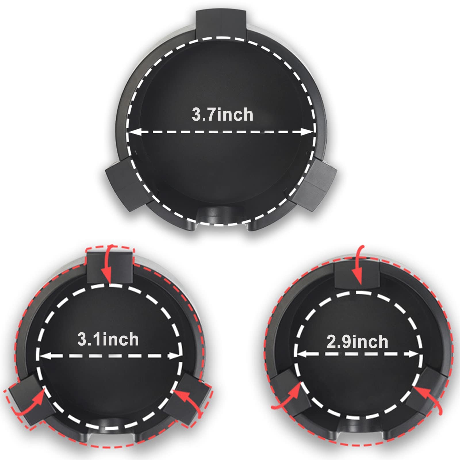 **Adjustable Non-Slip Cup Holder for Desk, Table, Boat & Couch - Anti-Tipping Drink Coaster for Coffee, Soda & Water (Black) - Perfect for Office, Home & Travel Use**