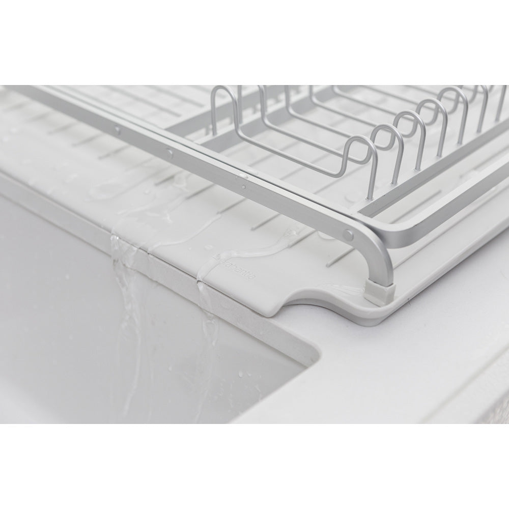 Stainless Steel Dish Drying Rack for Kitchen Countertop - Light Grey Space Saving Dish Drainer for Plates, Cups & Utensils - Perfect for Small Kitchens & Apartments