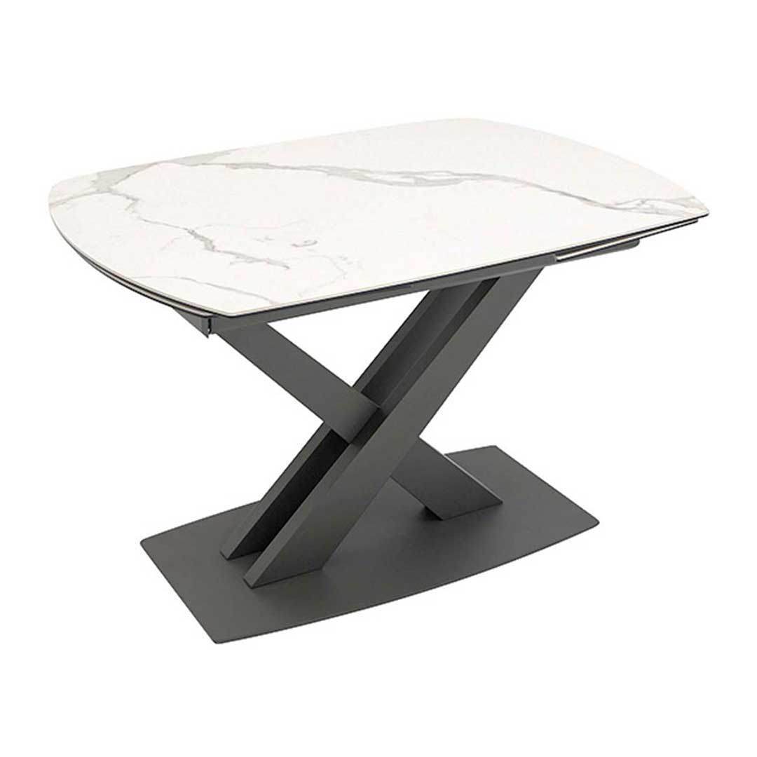 Landon Extendable Sintered Stone Dining Table - Modern Expandable Kitchen Table for 6-8 People - Perfect for Small Spaces, Dinner Parties & Family Gatherings