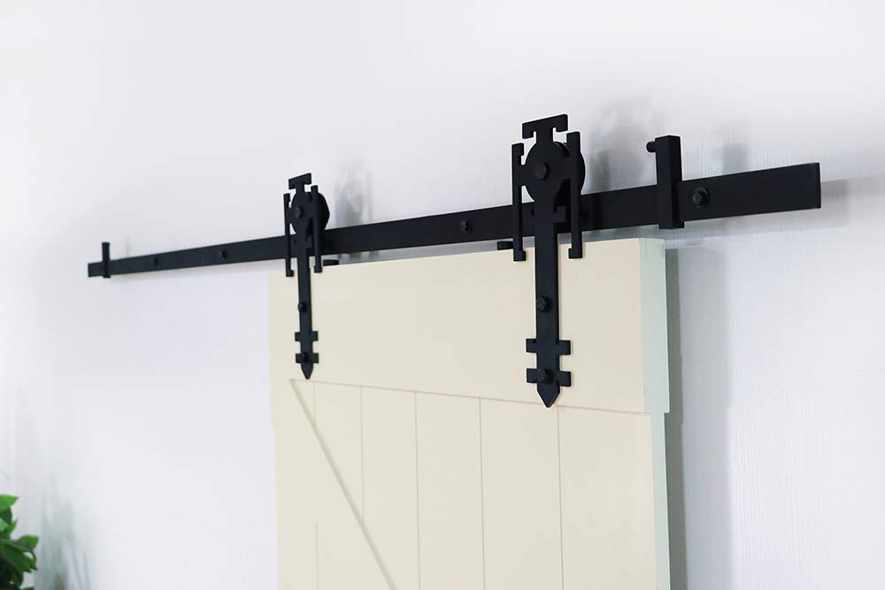 Royal Sliding Barn Door Hardware Kit - 16FT Double Door Track Set (Four 1220mm Rails) - Heavy Duty Rustic Barn Door System for Home, Office & Farmhouse Style Decor