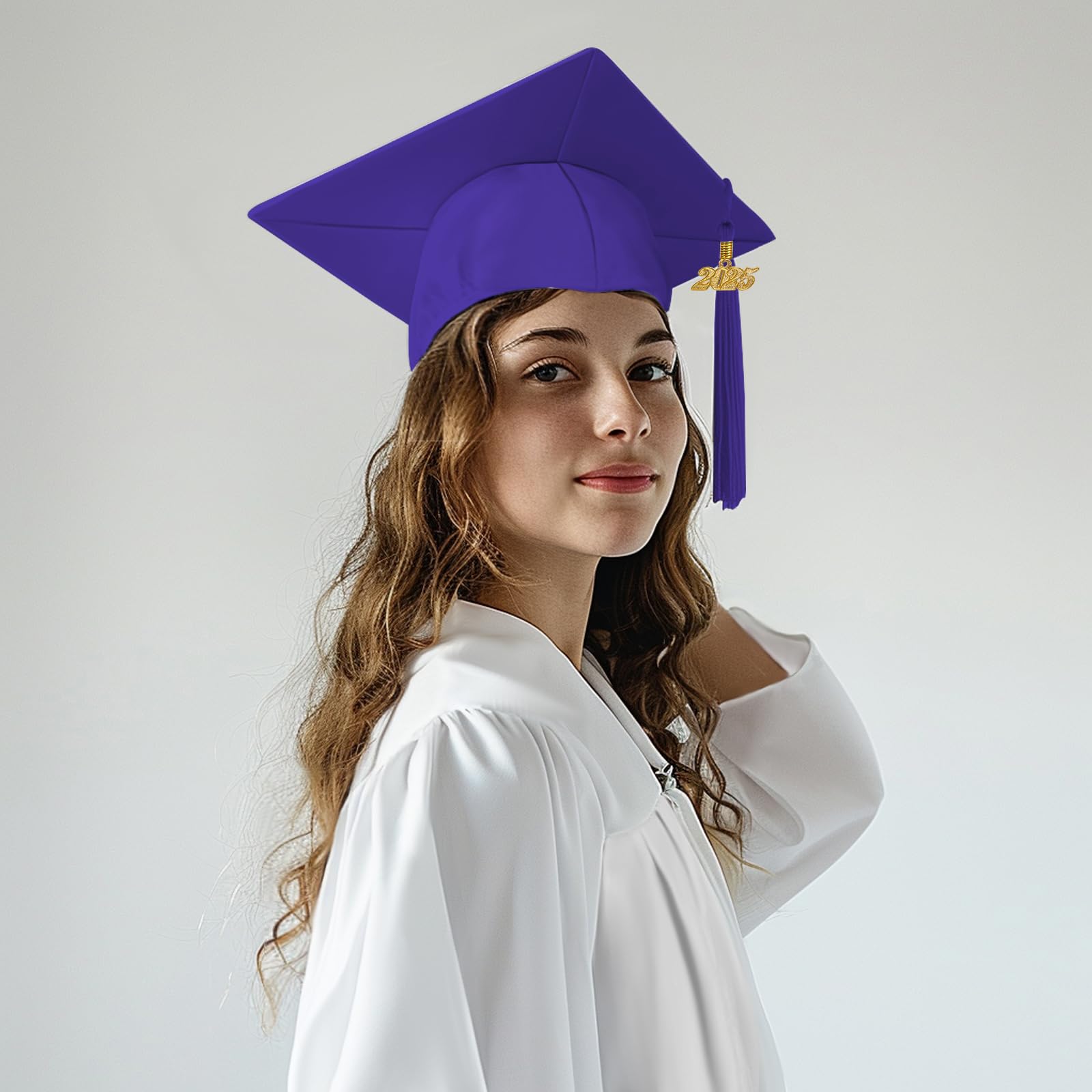 2025 Graduation Cap Tassel with Year Charm - Happy Secret Graduation Ceremony Accessories for High School & College Graduates - Perfect for Commencement, Photo Shoots & Keepsakes