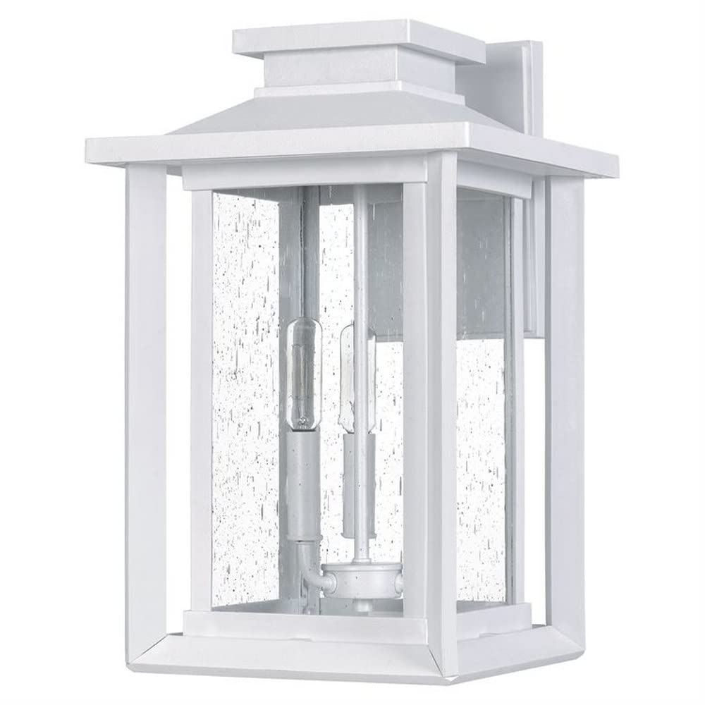 17 Inch Outdoor Wall Lantern - Coastal Style Wet Location Approved - White Lustre Finish - Transitional Design - Perfect for Porch, Patio & Garden Lighting - Model 71-Bel-4423723