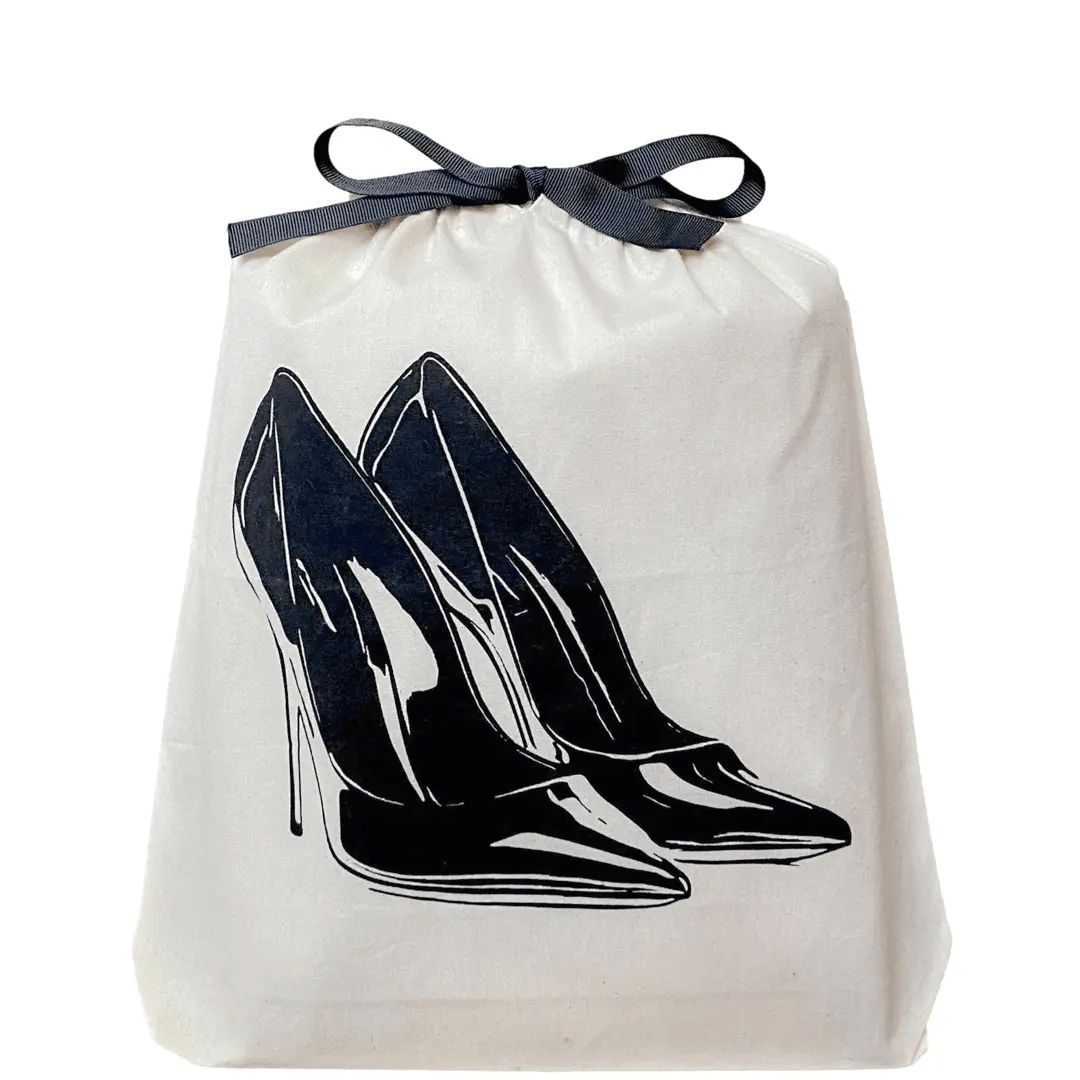 Luxury High Heel Shoe Storage Bag for Women - Cream Colored Dustproof Travel Shoe Pouch - Perfect for Organizing Pumps, Stilettos & Dress Shoes at Home or On The Go