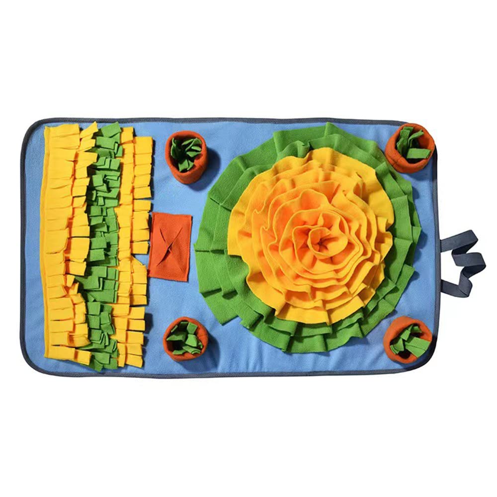 Dog Snuffle Mat - Slow Feeder & Foraging Blanket for Nose Work Training, Stress Relief & Mental Stimulation - Perfect for Indoor & Outdoor Pet Activities