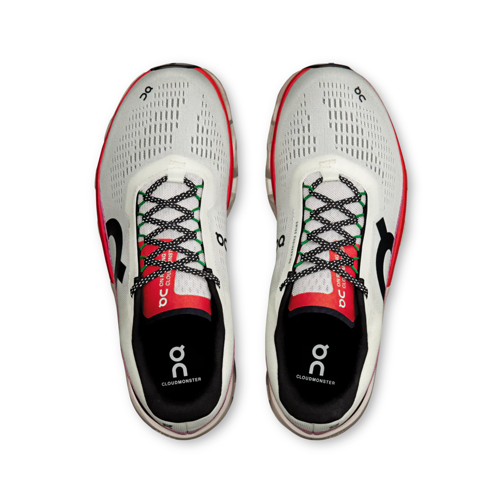 ON Men's CloudMonster 2 Running Shoes - Lightweight Cushioned Sneakers for Road/Trail Running (Ivory/Silver) | Perfect for Jogging, Gym Workouts & Daily Wear