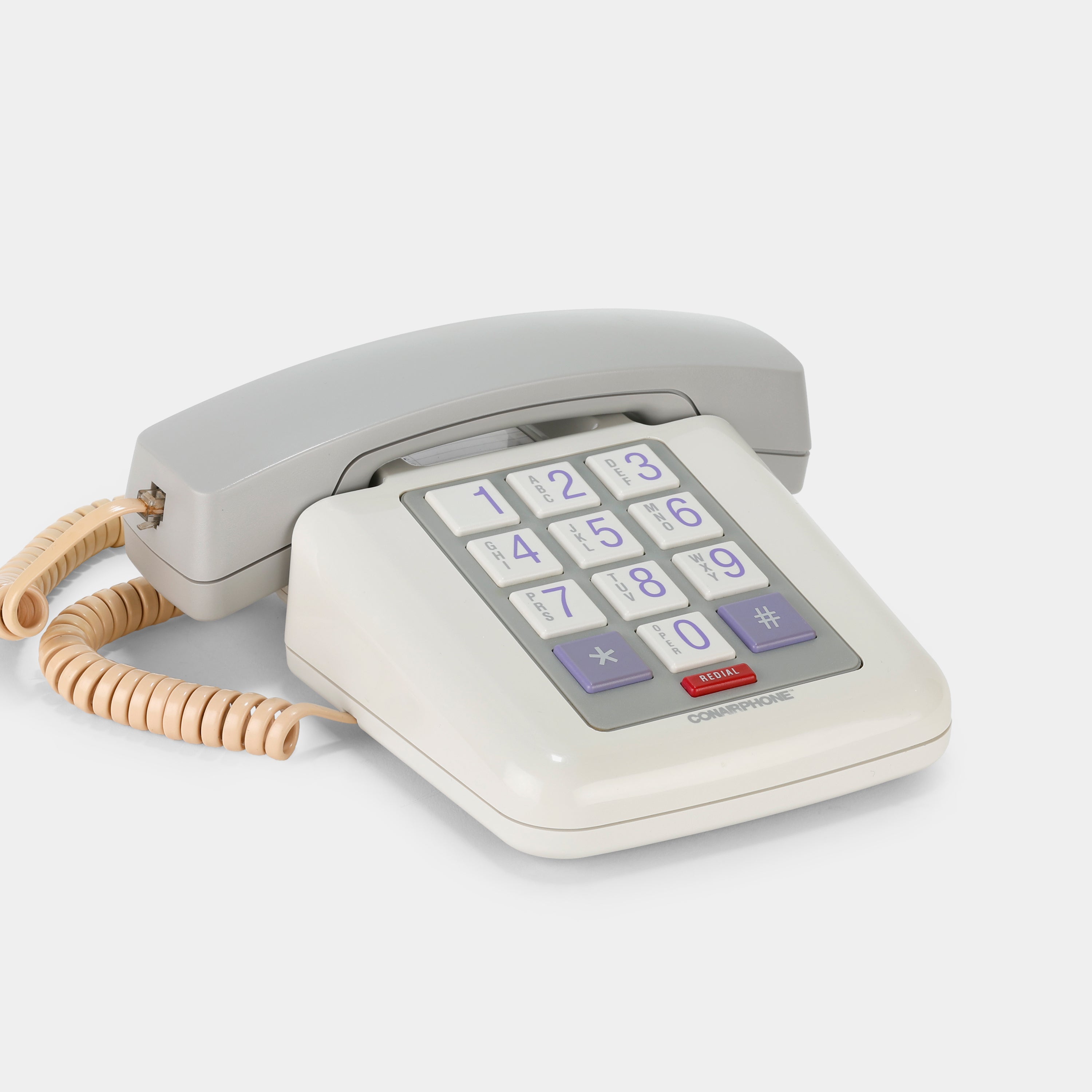 Conair Ivory Retro Corded Telephone - Vintage Style Home & Office Desk Phone with Clear Sound - Perfect for Home, Office, and Collectors