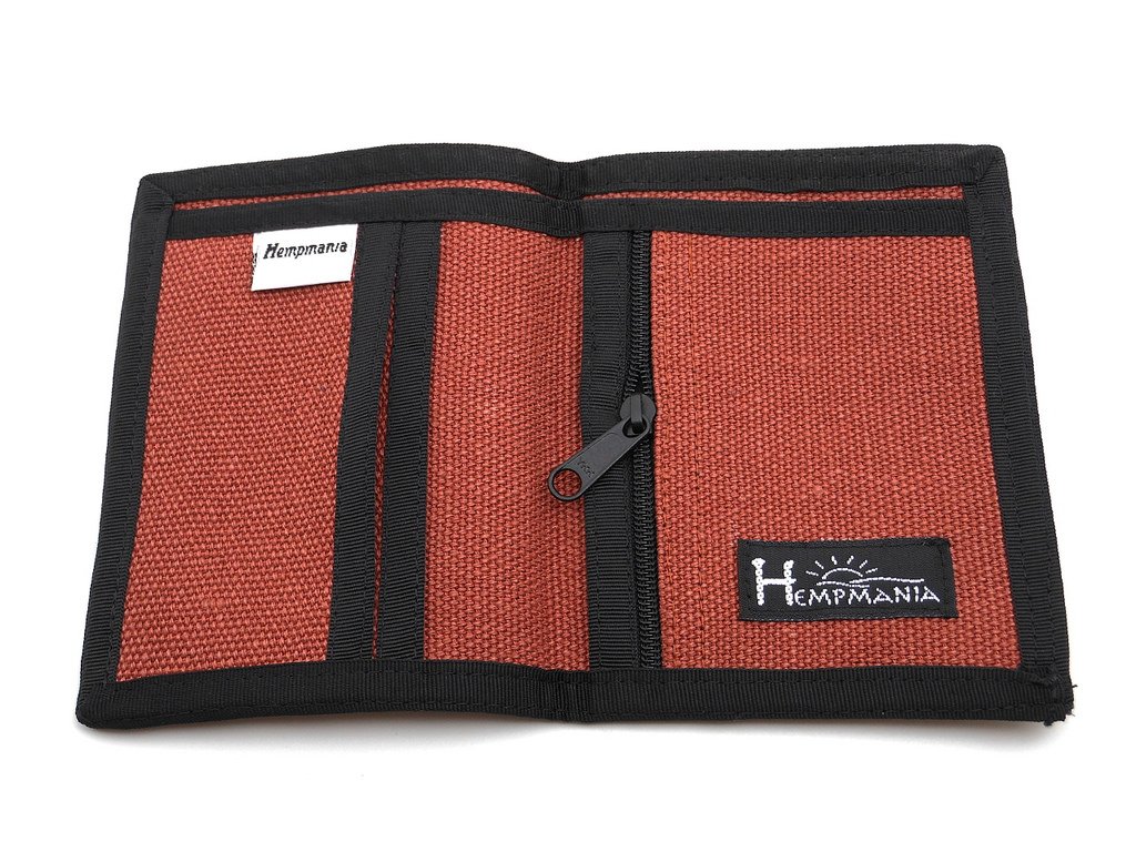 Premium Hemp Bi-fold Wallet for Men & Women - Eco-Friendly Terracotta Leather Wallet - Slim RFID Blocking Wallet for Travel, Business & Everyday Use