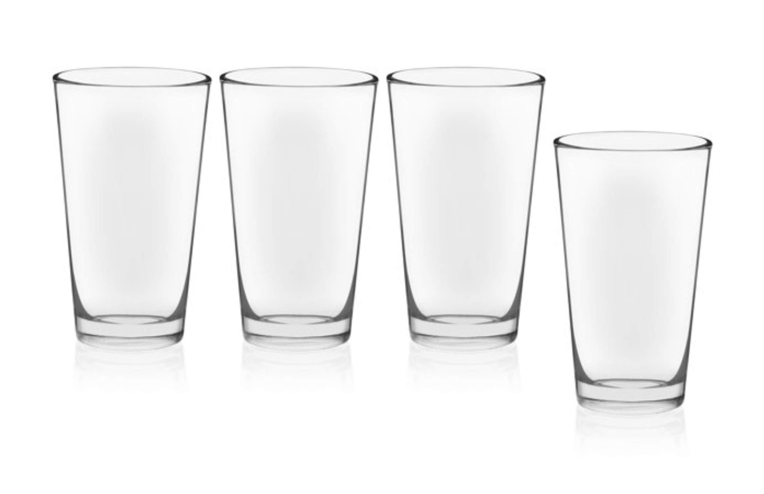 Libbey 4-Piece Preston 16 oz Drinking Glasses Set - Perfect for Cocktails, Beer, and Iced Beverages at Home or Parties