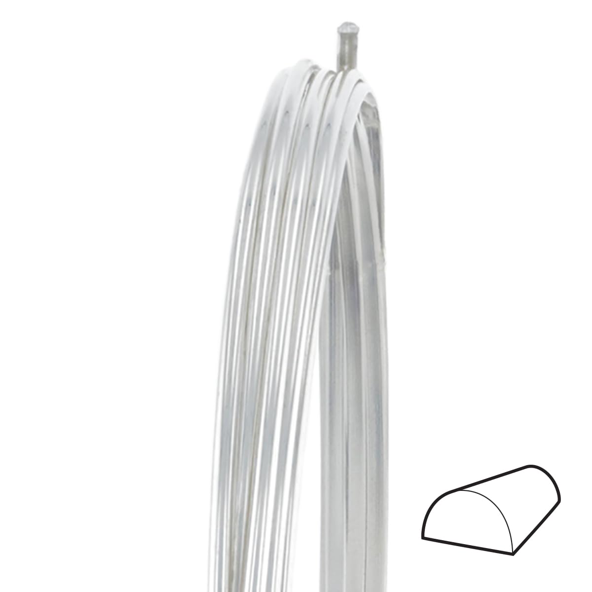 10 Gauge Half Round Dead Soft .925 Sterling Silver Wire - 5FT for Jewelry Making, DIY Crafts, and Wire Wrapping Projects