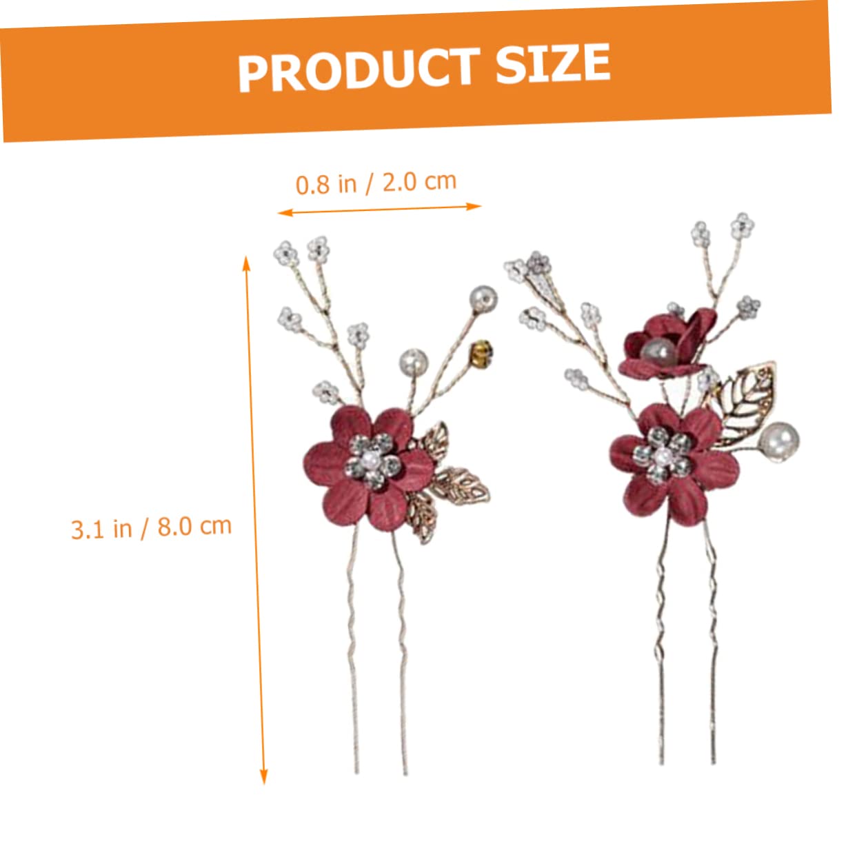 ABOOFAN 6 Pcs Floral Hair Sticks for Women - U-Shaped Wedding Hairpins, French Hair Pins, Bridal Hair Accessories, Pearl Hair Jewelry, Alloy Hair Comb - Perfect for Brides, Bridesmaids, and Special Occasions