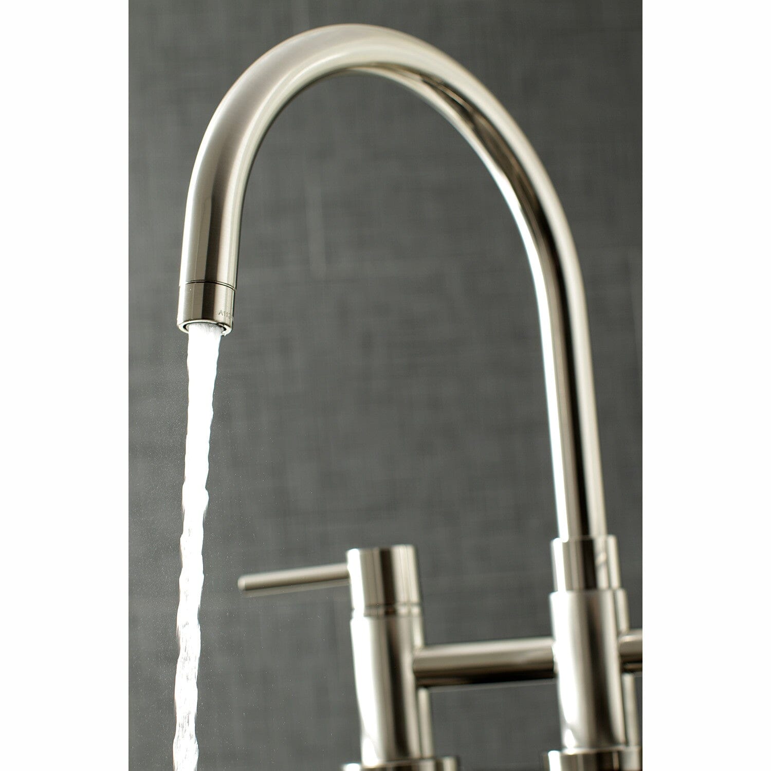 Concord Two Handle 4 Hole Deck Mount Bridge Kitchen Faucet with Brass Side Sprayer - Durable Brass Construction for Modern Kitchens | Perfect for Washing Dishes, Filling Pots & Cleaning Countertops