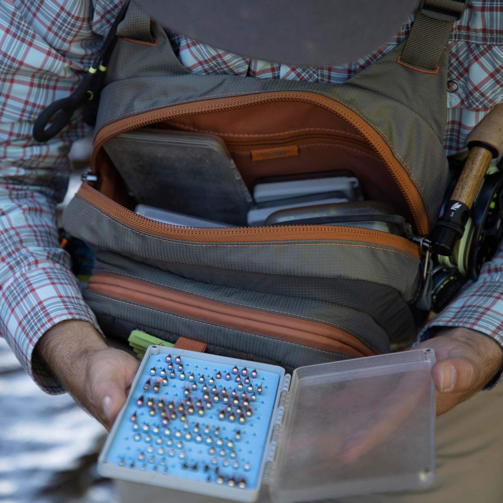 Fishpond Cross-Current Fly Fishing Chest Pack - Waterproof Fly Fishing Vest with Multiple Pockets for Gear Storage - Perfect for Trout, Bass, and Salmon Fishing in Rivers and Streams