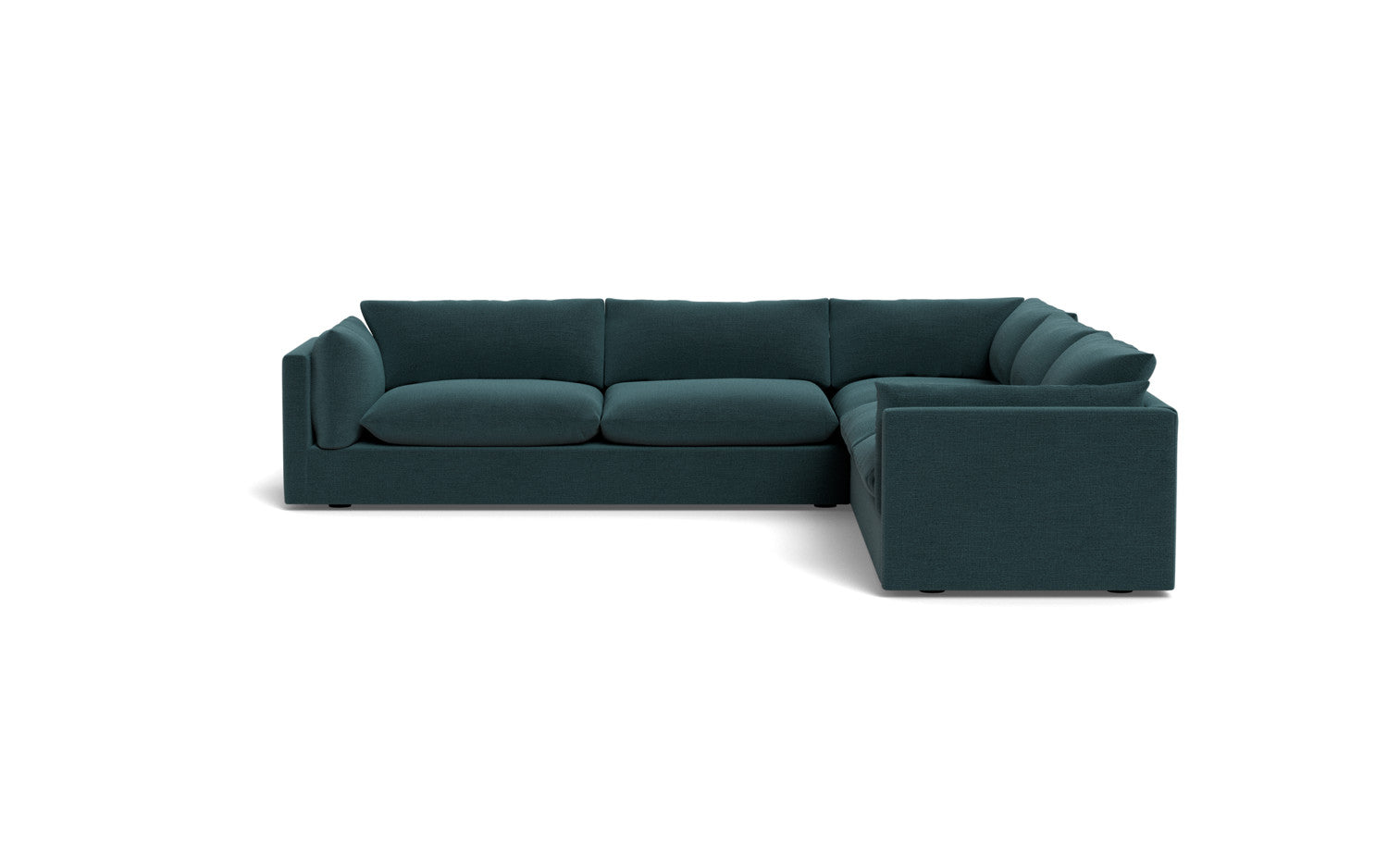 SoCo 124 Corner Sectional Sofa - Modern L-Shaped Couch with Storage & Recliner for Living Room, Family Room, or Home Theater - Comfortable Fabric Upholstery & Sturdy Frame