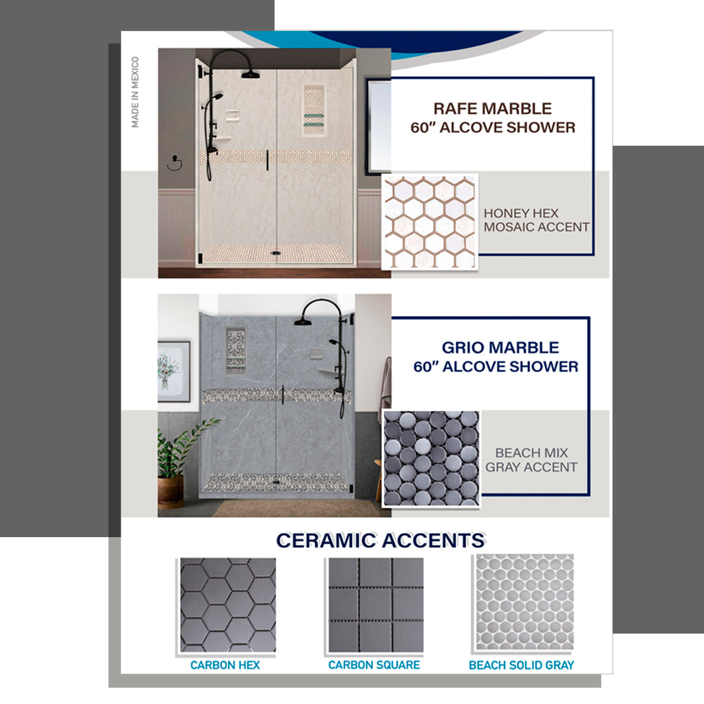 Medici MARBLE Sample Pack - Premium Natural Stone Tiles for Home & Commercial Use - Perfect for Kitchen Backsplash, Bathroom Walls, and Flooring
