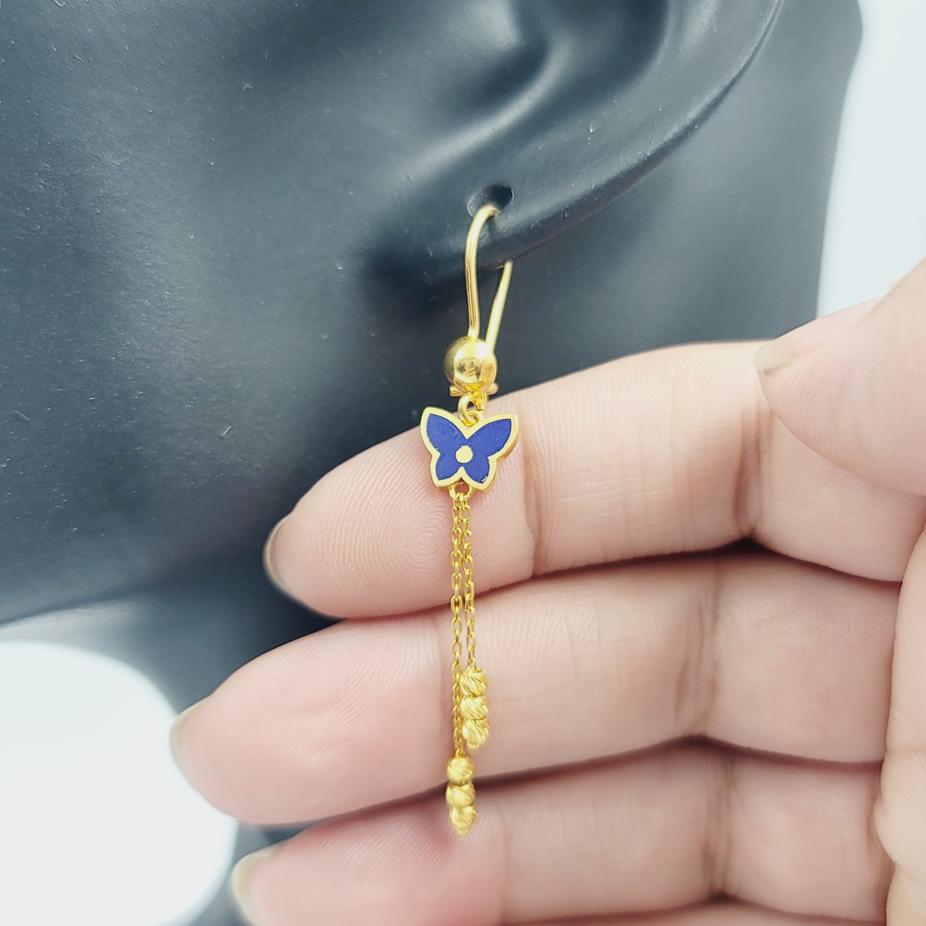 Enameled Butterfly Earrings for Women - Dainty Handmade Jewelry Gift for Her - Perfect for Everyday Wear, Parties & Special Occasions