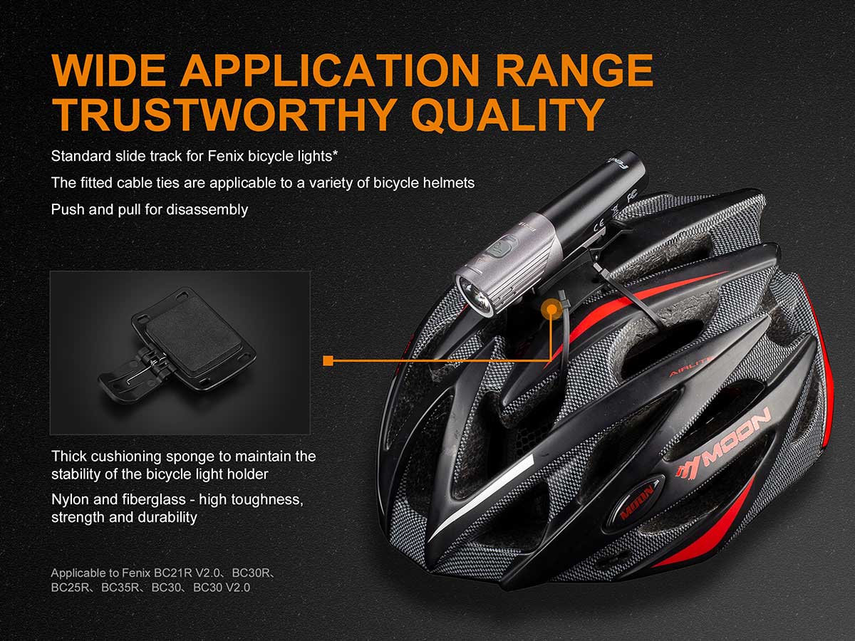 Fenix ALD 08 Bike Helmet Light Mount - Secure & Adjustable Headlamp Holder for Cycling, Night Riding & Outdoor Adventures