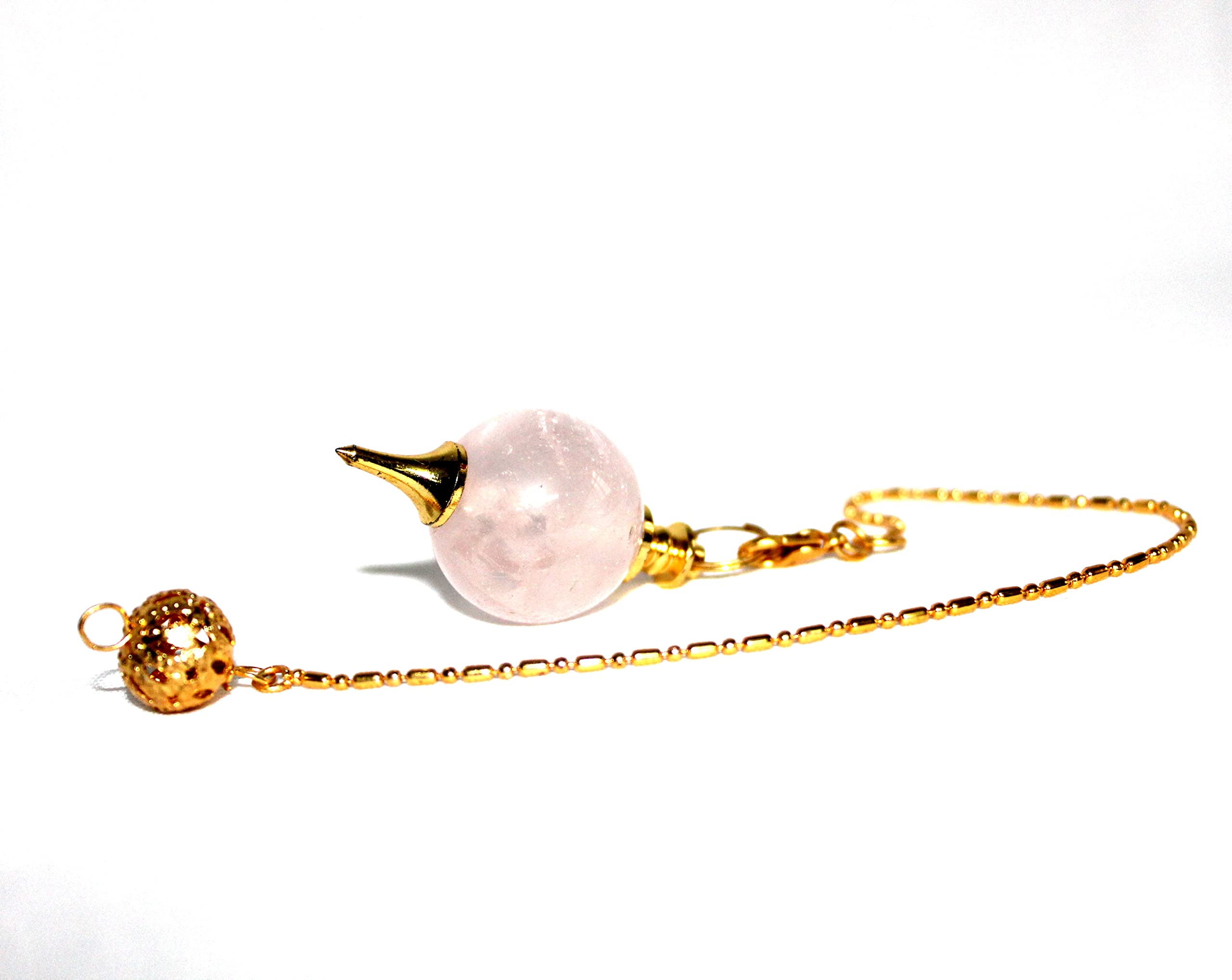 Natural Rose Quartz Sphere Ball - Healing Crystal Pendulum for Meditation, Reiki & Energy Work - Perfect for Home Decor, Spiritual Gifts & Feng Shui
