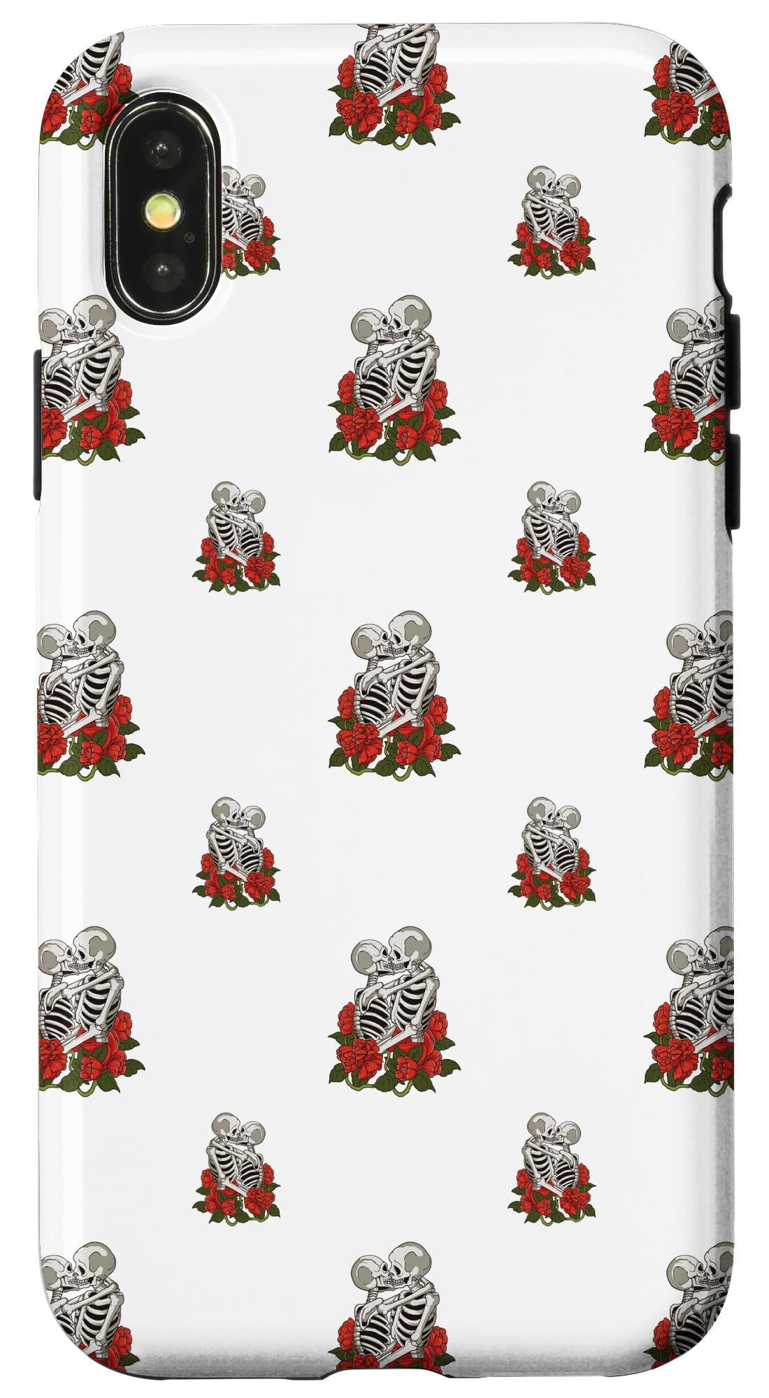 iPhone X/XS Clear Skeleton Couple Love Valentine Phone Case - Romantic Gift for Couples, Anniversary & Valentine's Day - Perfect for Date Nights & Special Occasions