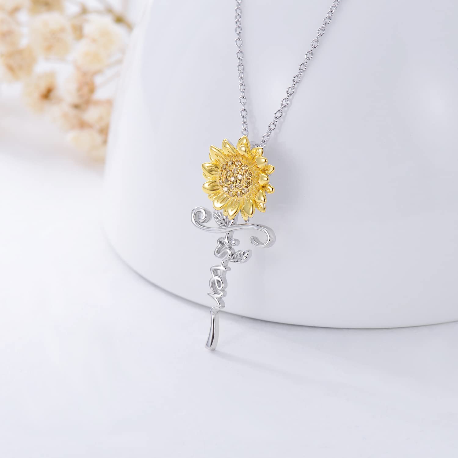 925 Sterling Silver Sunflower Rose Butterfly Lotus Necklace for Sister - Always My Sister Forever My Friend Pendant - Meaningful Jewelry Gift for Women - Perfect for Birthdays, Anniversaries & Sister Appreciation