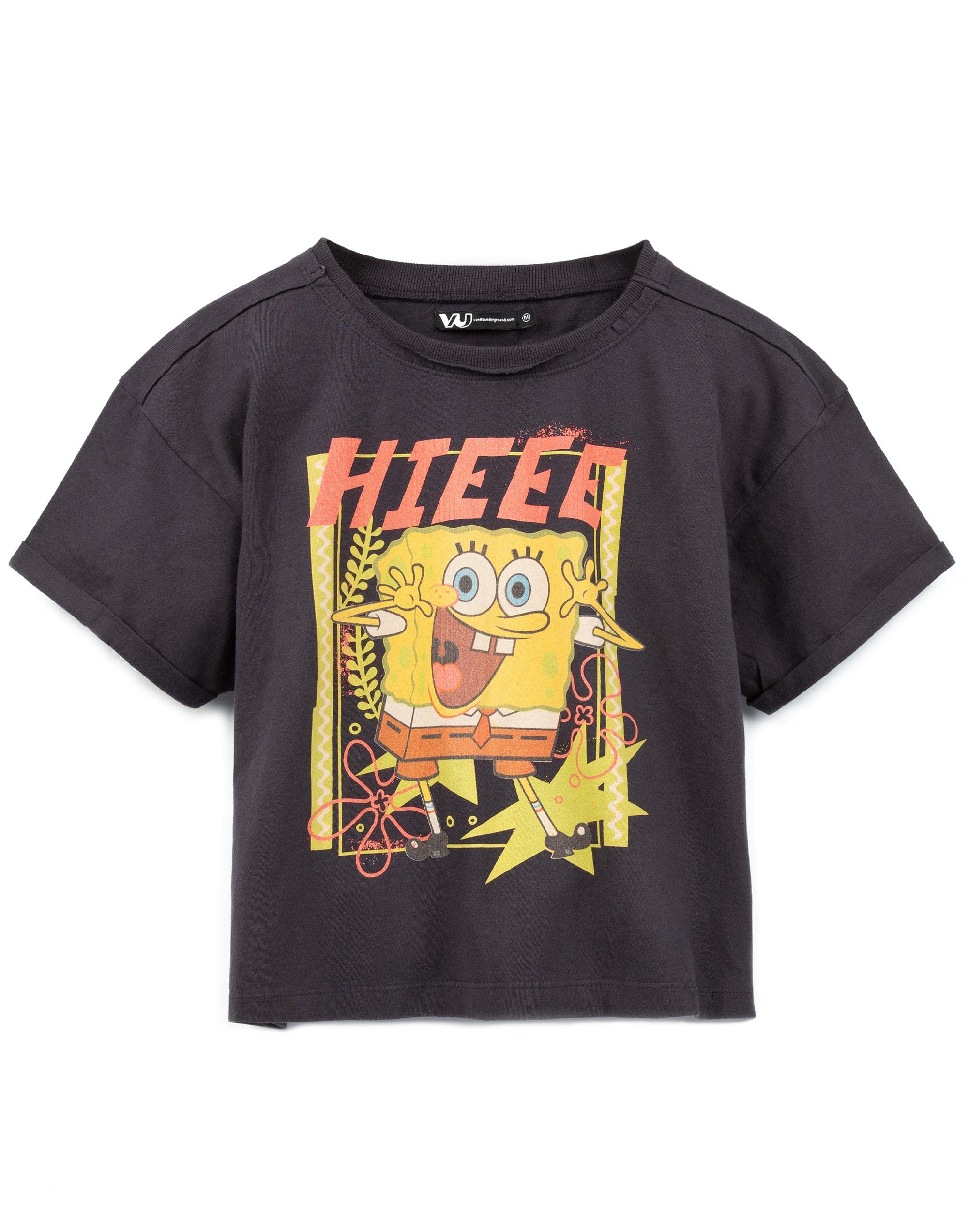 SpongeBob SquarePants Women's Cropped T-Shirt - Soft Cotton Casual Tee for Summer Outfits & Streetwear Fashion
