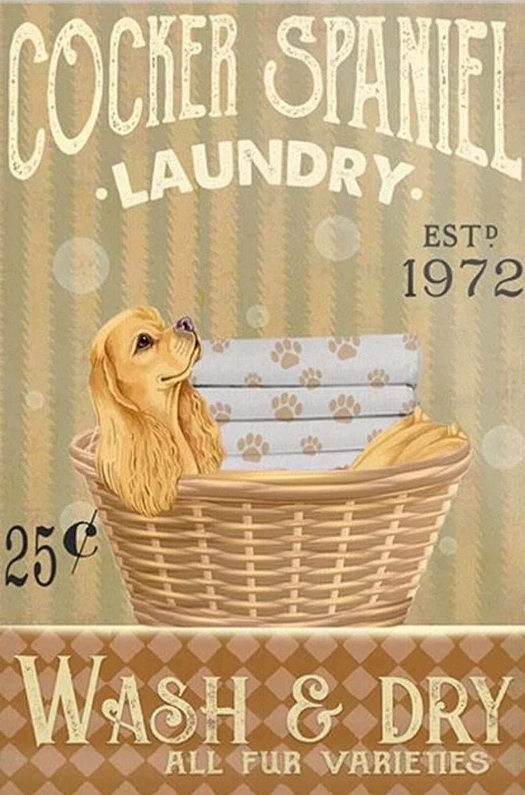 500-Piece Wooden Jigsaw Puzzle - Cocker Spaniel Dog Laundry Scene - Educational Puzzle for Adults & Kids - Brain Teaser Game, Family Activity, Gift Idea for Puzzle Lovers (Home Decor, Classroom Learning, Stress Relief)