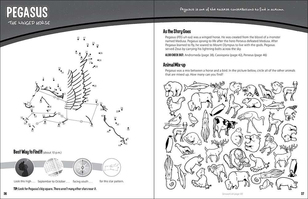 Constellations Activity Book for Kids - Learn Stars & Astronomy with Fun Stargazing Games & Puzzles | Perfect for Classroom, Homeschool & Outdoor Camping