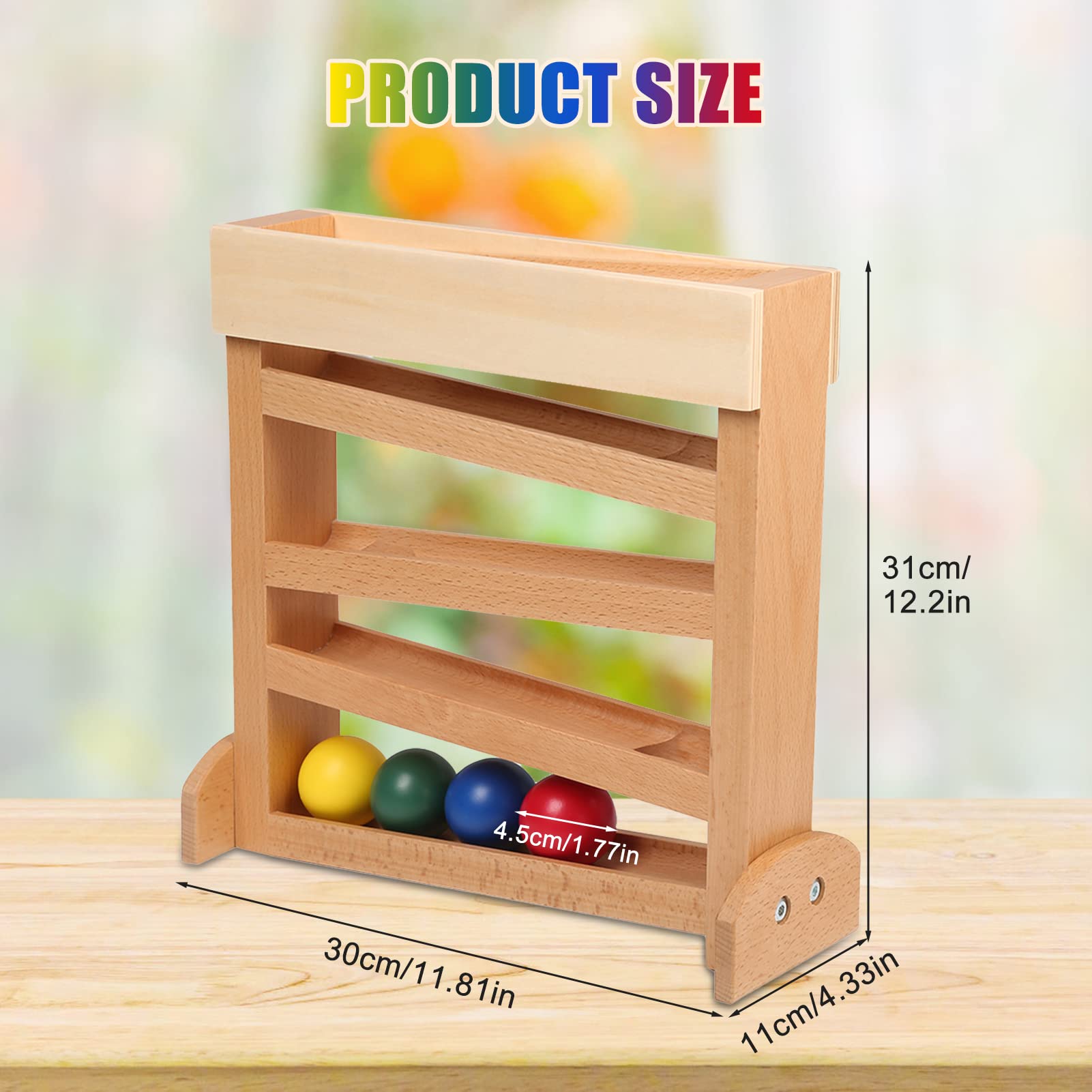 MEYOR Montessori Wooden Ball Maze Toy - Visual Tracking Activity for Kids Ages 3+ | Fine Motor Skills Development | Birthday Gift & Preschool Learning Tool