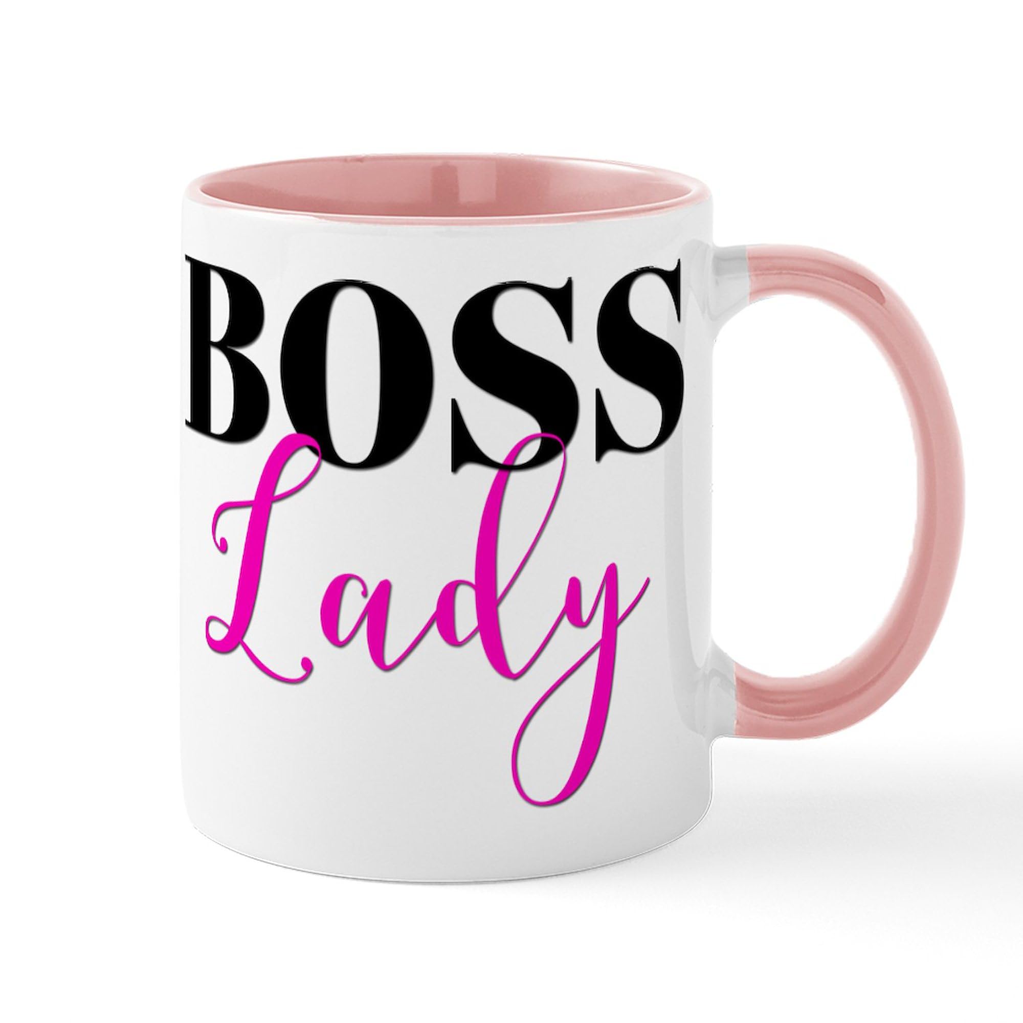 Boss Lady Ceramic Coffee Mug 11 oz (325 ml) - Inspirational Office Gift for Women, Perfect for Tea, Coffee & Hot Drinks at Work or Home