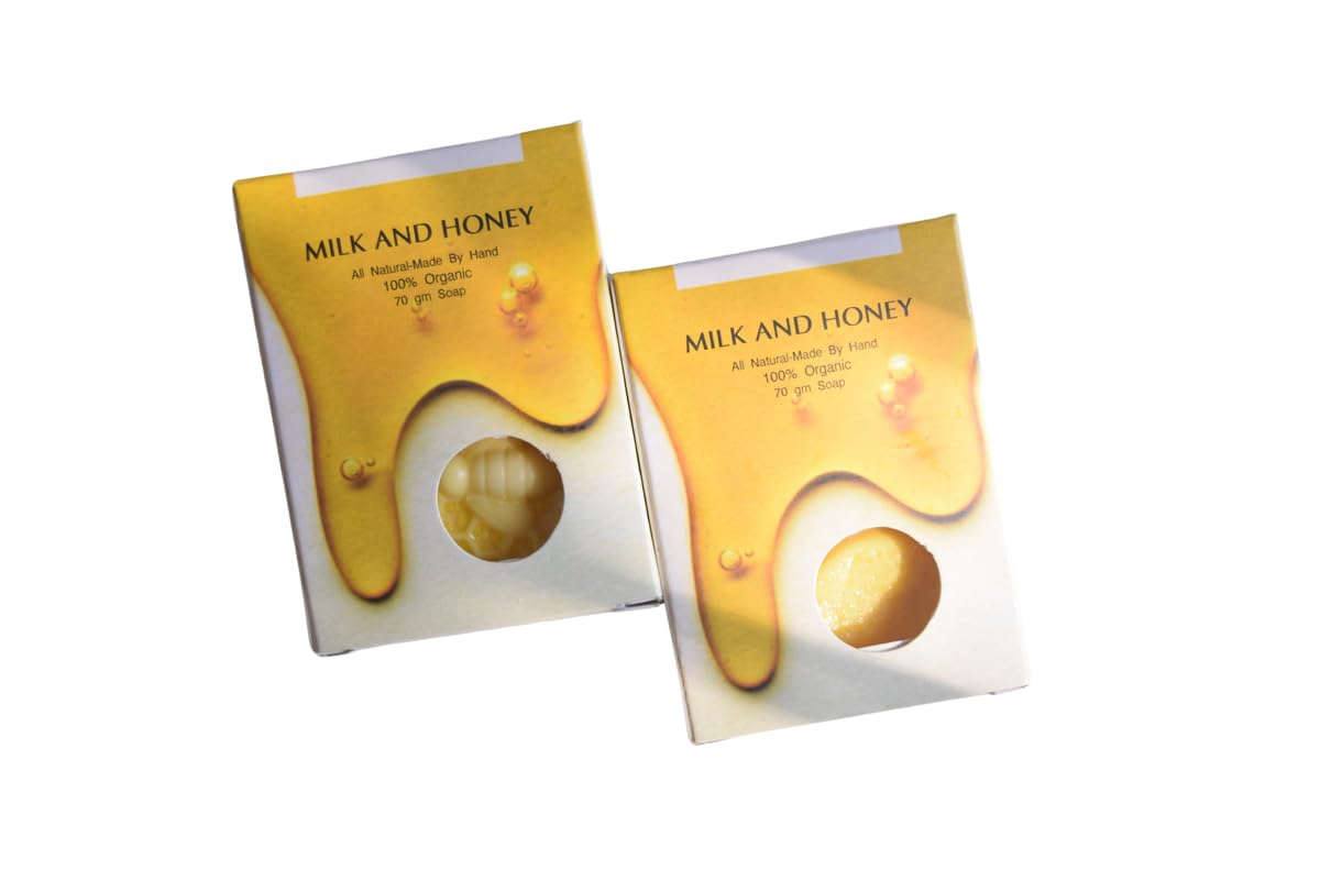 Organic Milk & Honey Soap for Men & Women - Purple Soapery Handmade Soap Bar with Natural Ingredients for Dry Skin, Sensitive Skin Care - Perfect for Daily Use, Gifts & Spa Relaxation