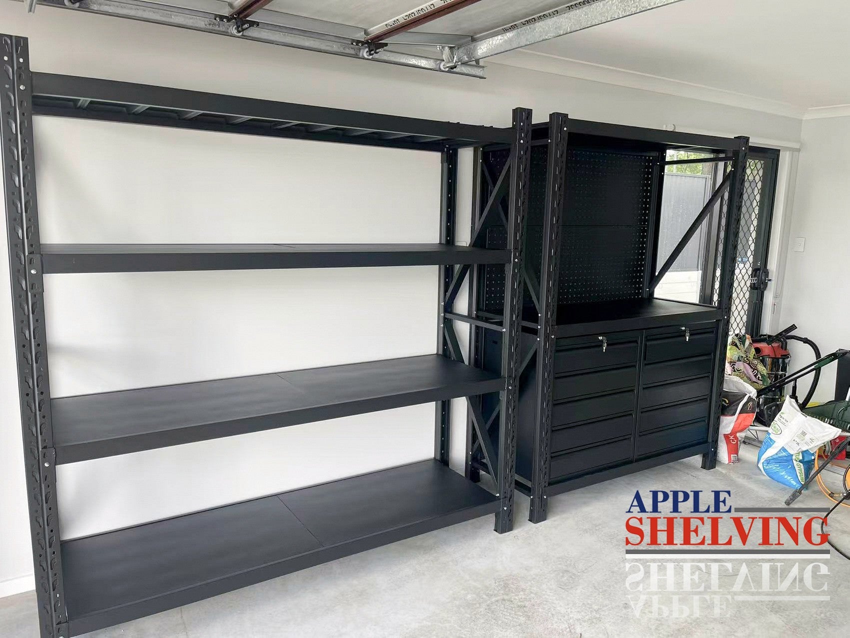 1.5m (5ft) Heavy Duty Steel Pegboard Workbench with 10 Drawers & Cabinet - Perfect for Garage, Workshop, and DIY Projects