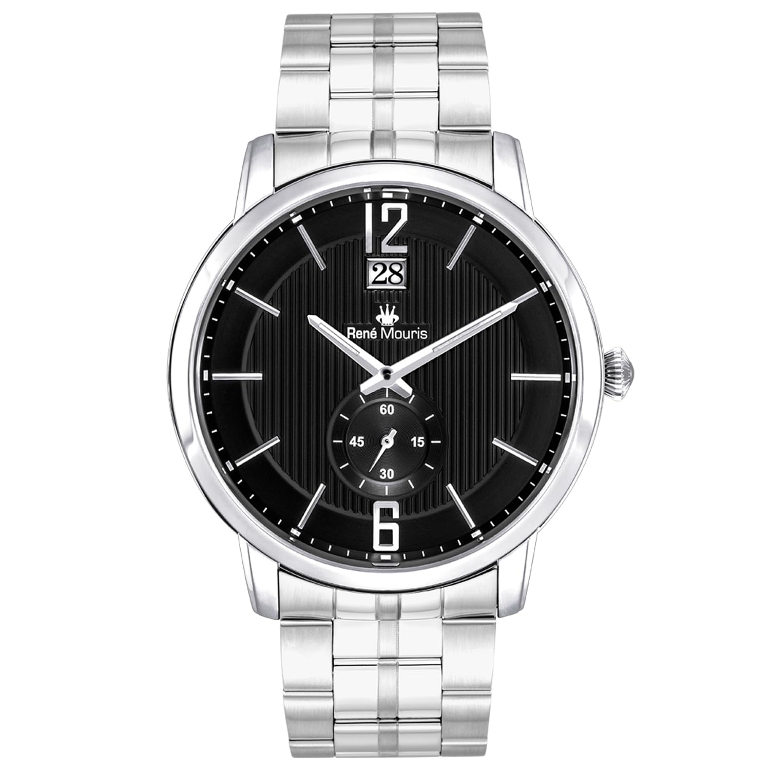 Premium Men's Executive Quartz Watch - 44MM 316L Stainless Steel Case with Sapphire Coated Crystal - Waterproof to 50M - Luxury Business & Dress Watch for Professional Men - Perfect for Office, Meetings & Formal Events